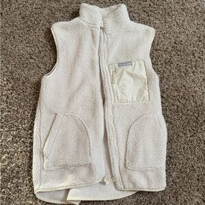 Columbia Cream Sherpa Fleece Vest